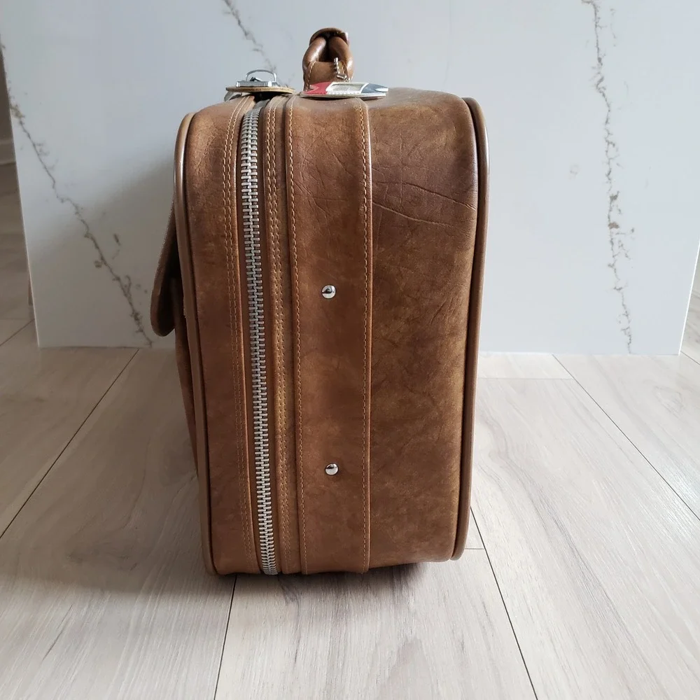 Escort American Suitcase Unisex Large Brown Luggage Works Vintage 1975 Carry On
